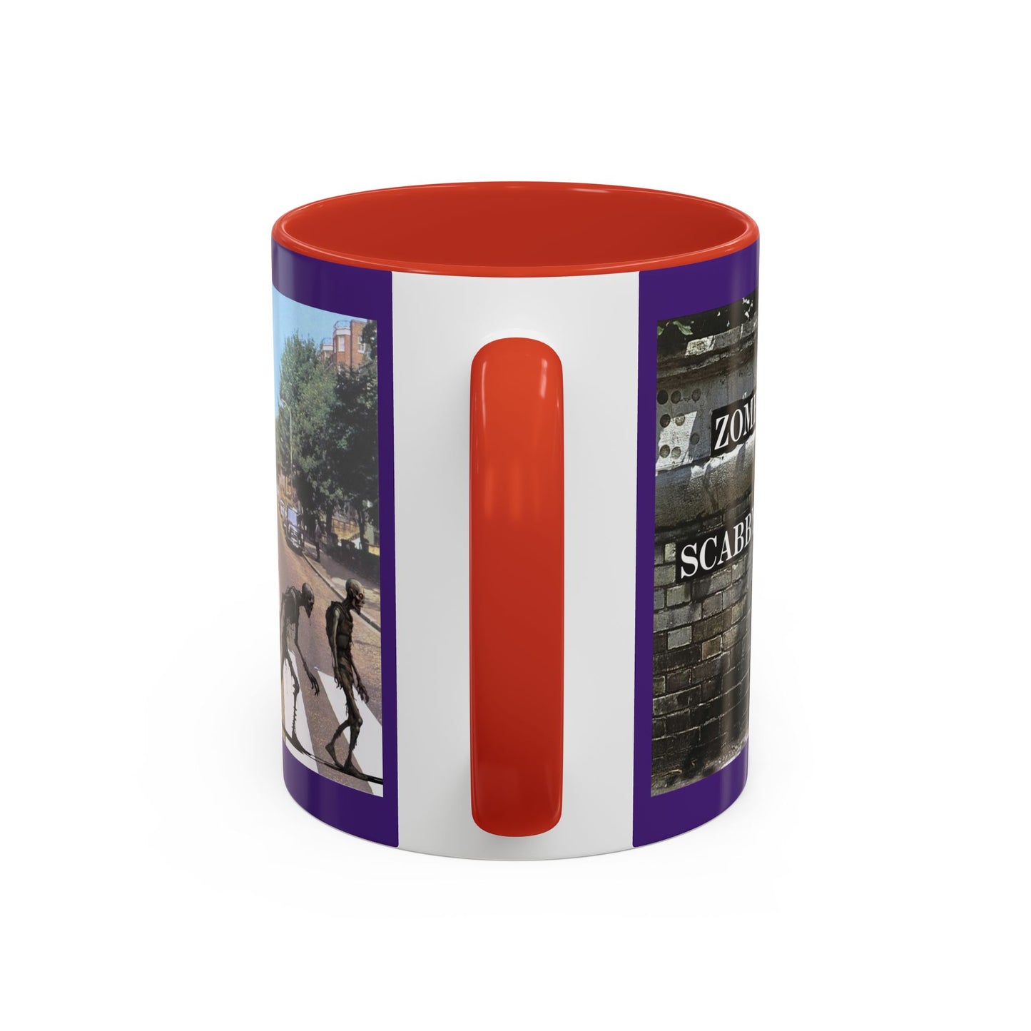 2-sided, Scabby Road Purple Accent Mug by CreepyCrafts.boo