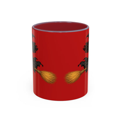 Velvet Vex Red Accent Mug by CreepyCrafts.boo