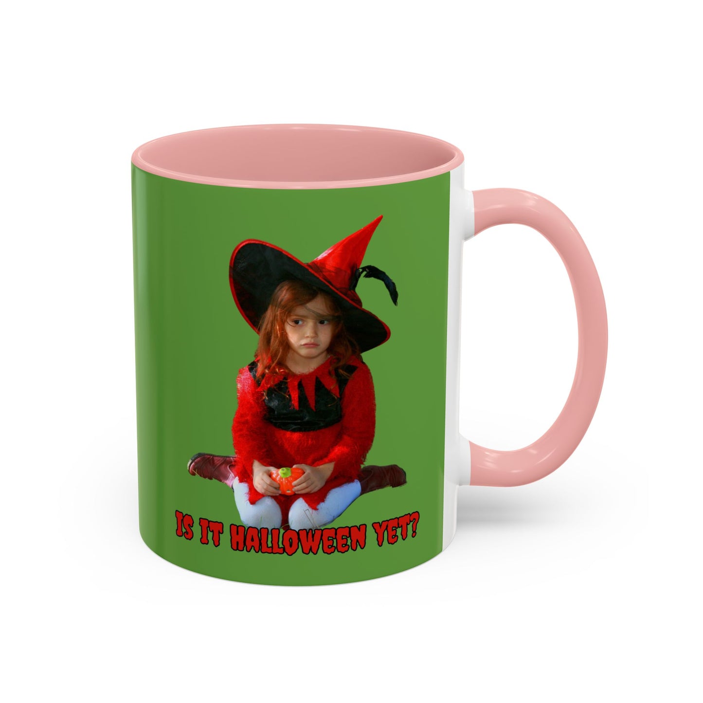 Is it Halloween yet? Green Accent Mug by CreepyCrafts.boo