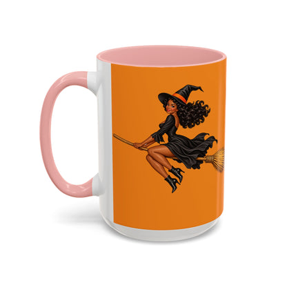 Velvet Vex Orange Accent Mug by CreepyCrafts.boo