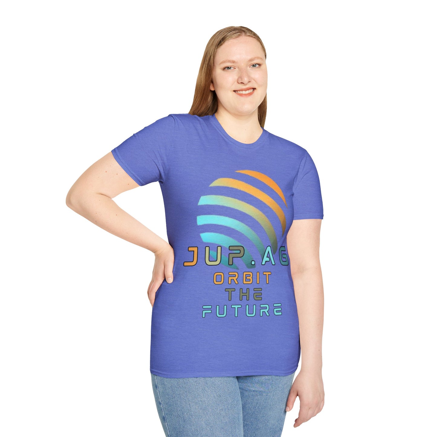 Jupiter (JUP) Orbit the Future Light colors Unisex T-Shirt by cypherpunkgear.com