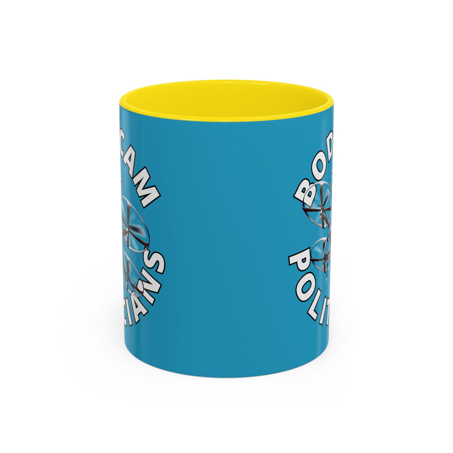 Bodycam the Politicians Drone Turquoise Accent Mug by cypherpunkgear.com