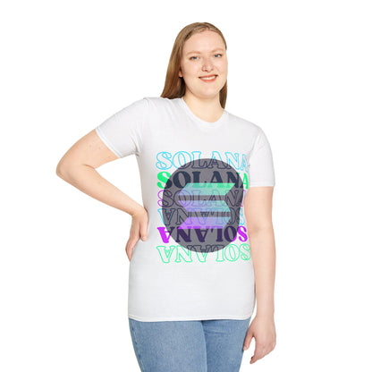 ¡Solana! ¡Solana! Solana por cypherpunkgear! Camiseta unisex de estilo suave