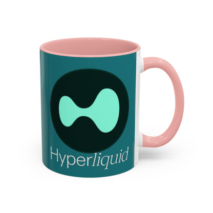 Hyperliquid White font Hyperliquid Accent Mug by cypherpunkgear.com