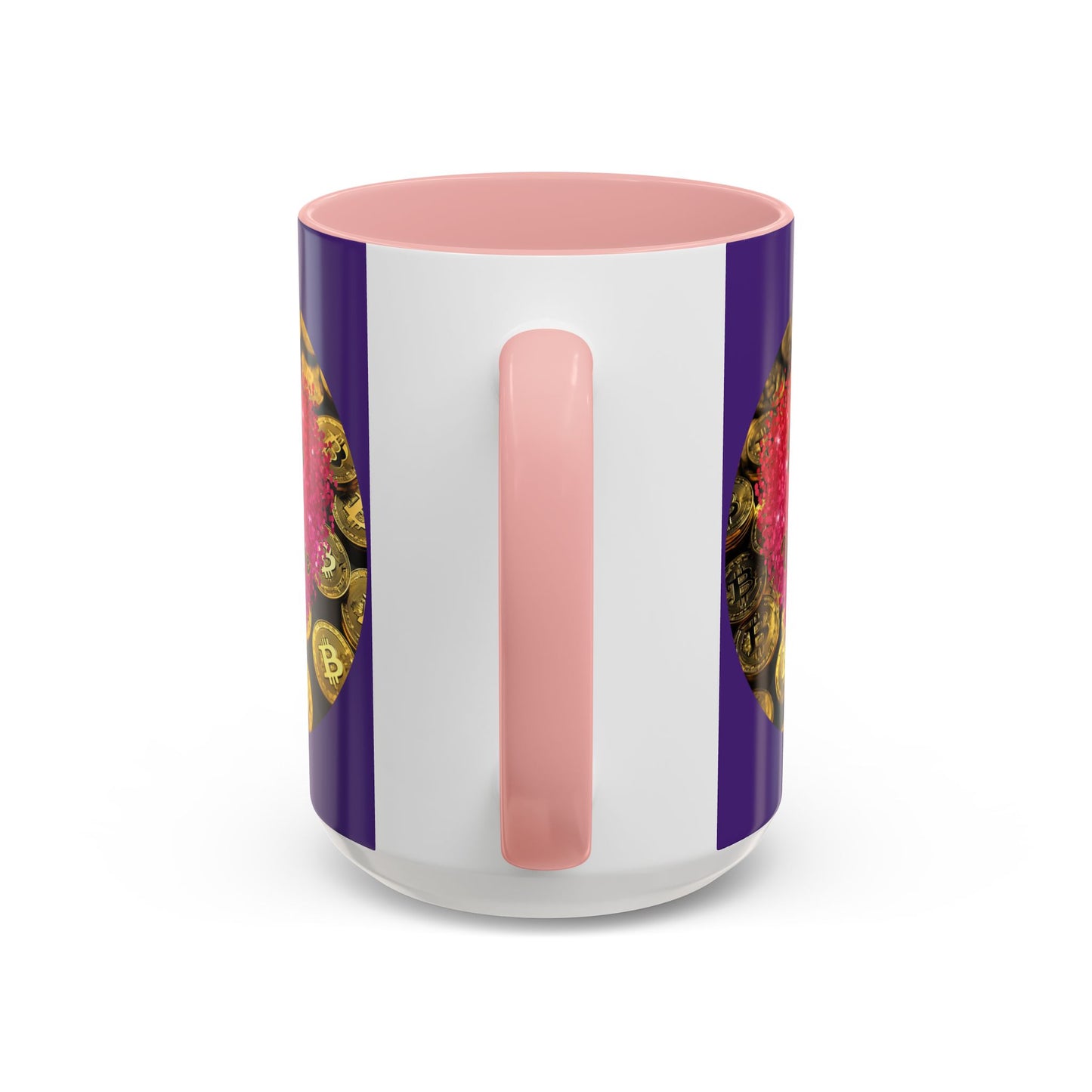 Bitcoin is My Valentine Purple Accent Mug by cypherpunkgear.com
