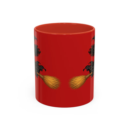 Velvet Vex Red Accent Mug by CreepyCrafts.boo