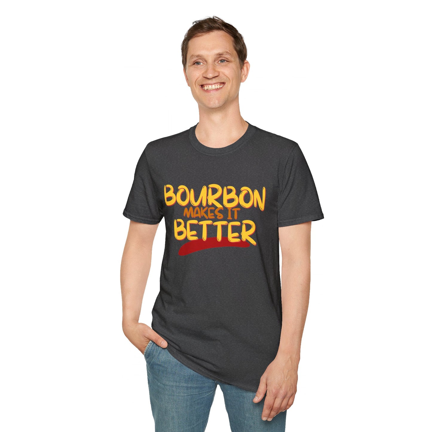 Bourbon makes it better DKcolors Unisex T-Shirt by cypherpunkgear