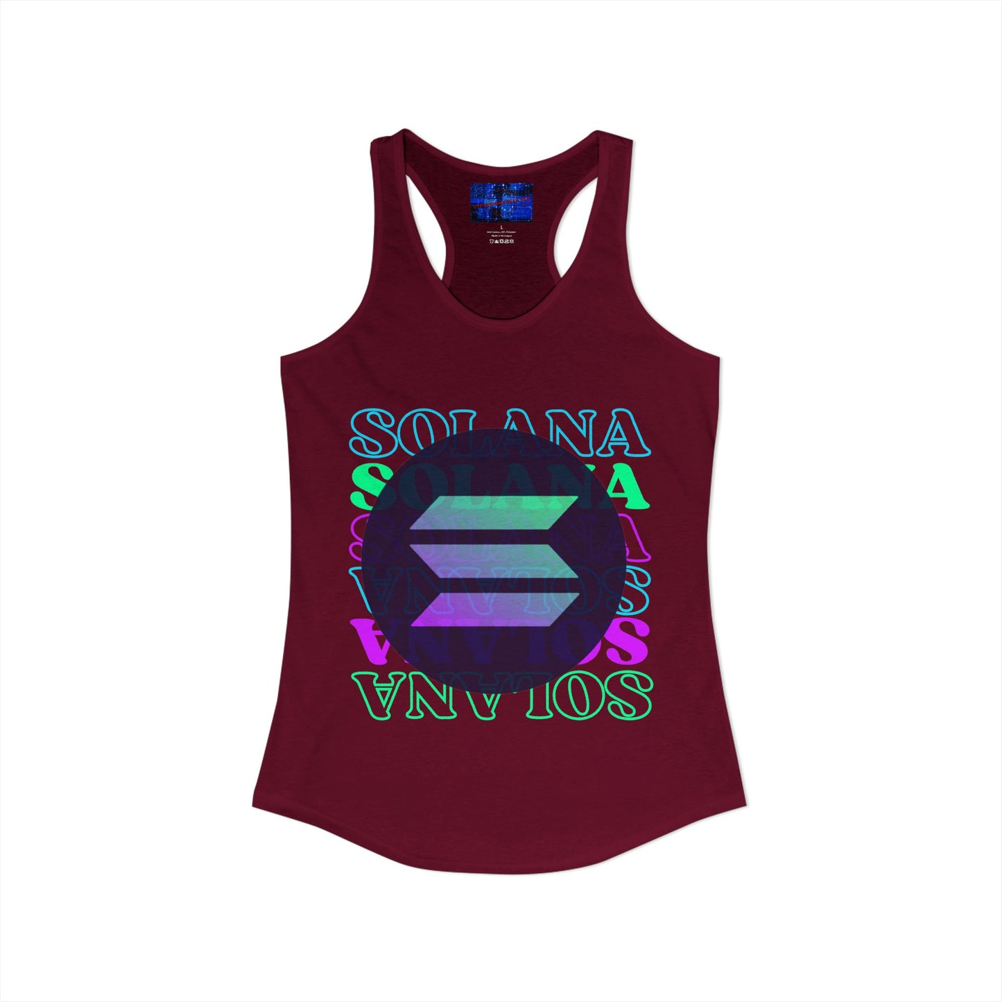 Solana, Solana, Solana (SOL) Women's Racerback Tank Top by cypherpunkgear.com