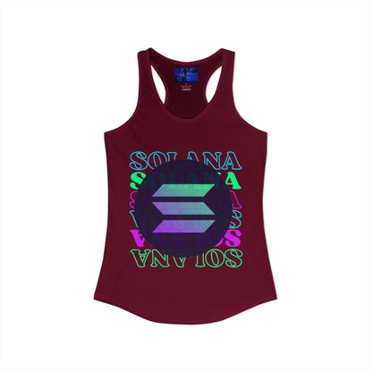Solana, Solana, Solana (SOL) Women's Racerback Tank Top by cypherpunkgear.com