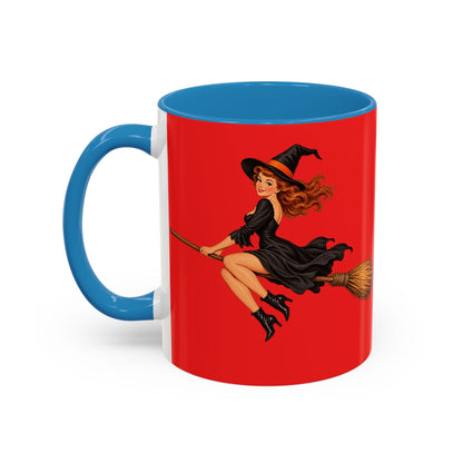 Hazel Hex Red Accent Mug by CreepyCrafts.boo