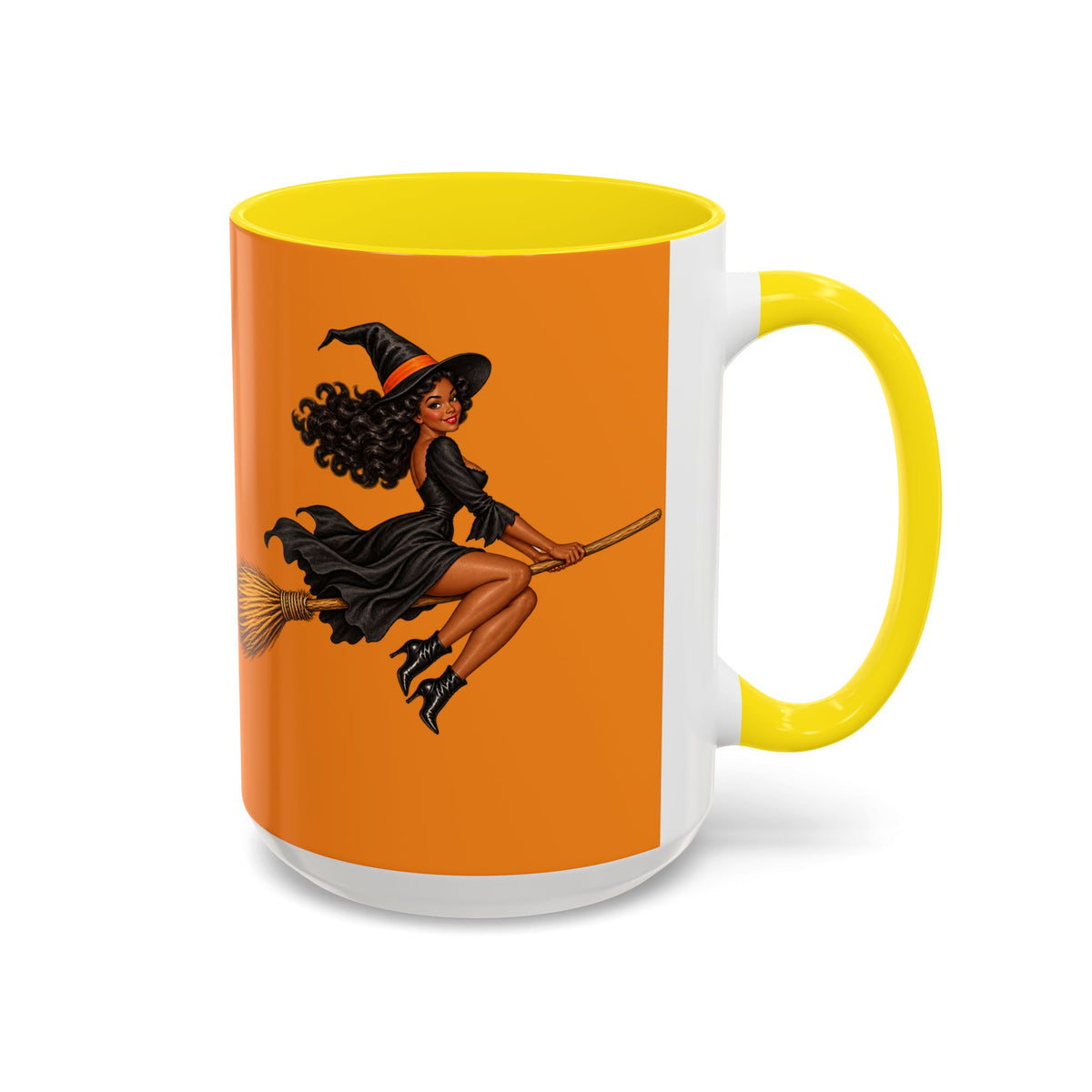 Velvet Vex Orange Accent Mug by CreepyCrafts.boo
