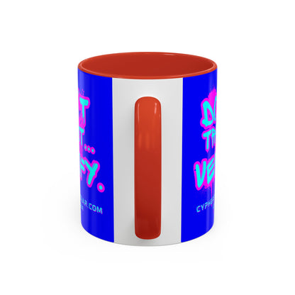 Don't Trust...Verify. Dark Blue Accent Mug by cypherpunkgear.com