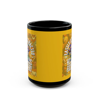 Easily Distracted by Heinous Fuckery Little Jincs Yellow Mug by cypherpunkgear.com