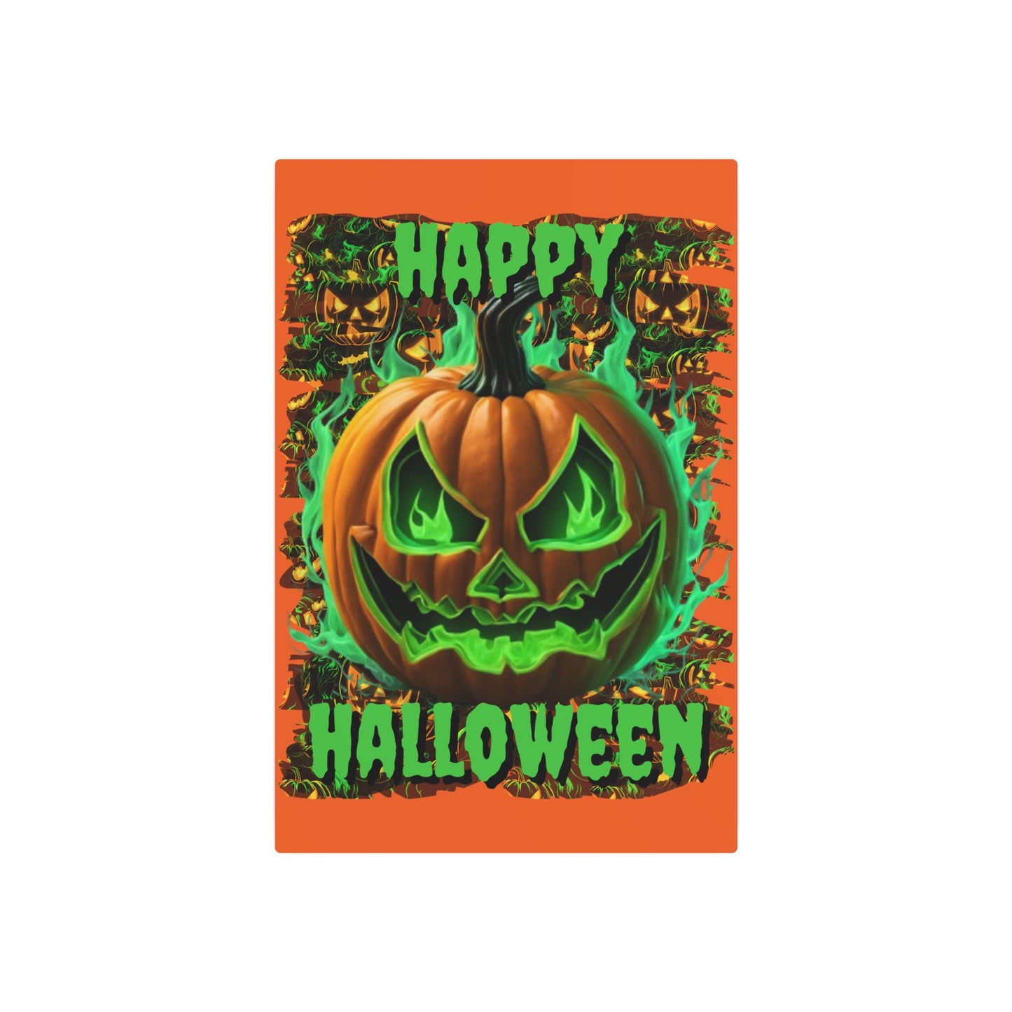 Happy Halloween Green Jack Metal Art Sign by cypherpunkgear