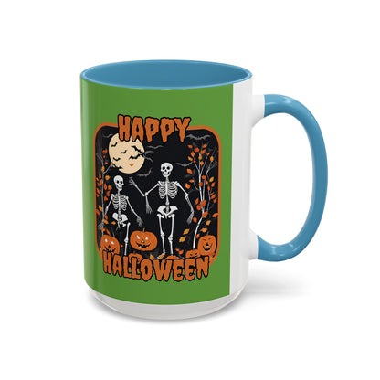 Spooktacular Skeletons of Halloween Accent Mug by cypherpunkgear