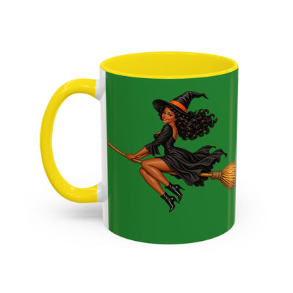 Velvet Vex Green Accent Mug by CreepyCrafts.boo