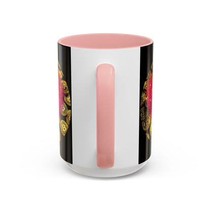 Bitcoin is My Valentine Black Accent Mug by cypherpunkgear.com