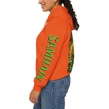 Blessed Samhain Green Jack Hoodie Unisex Hooded Sweatshirt by cypherpunkgear