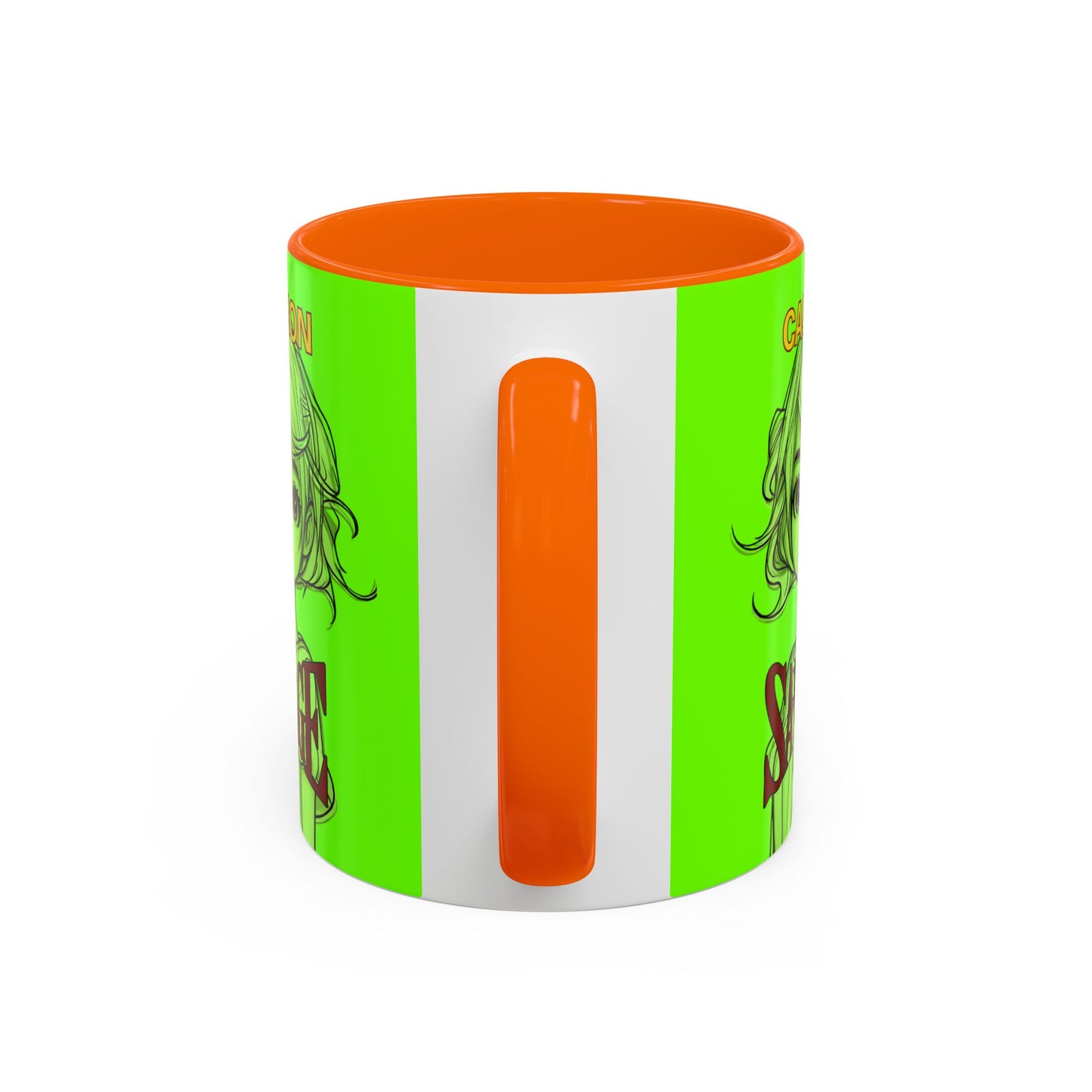 Caution, Savage Light Green Accent Mug by cypherpunkgear.com