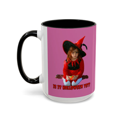 Is it Halloween yet? Pink Accent Mug by CreepyCrafts.boo