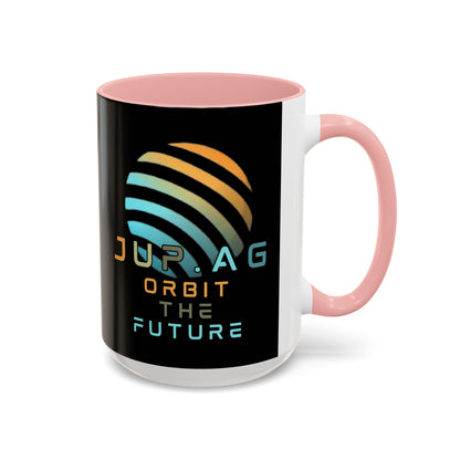 Jupiter (JUP) Orbit the Future Black Accent Mug by cypherpunkgear.com