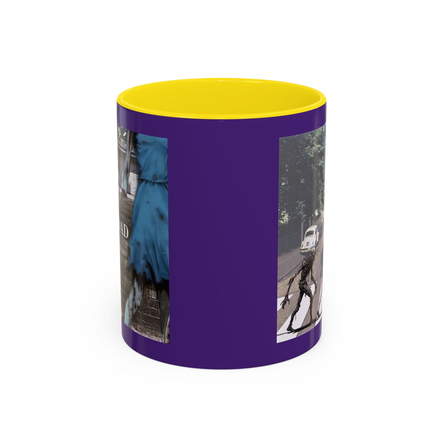 2-sided, Scabby Road Purple Accent Mug by CreepyCrafts.boo