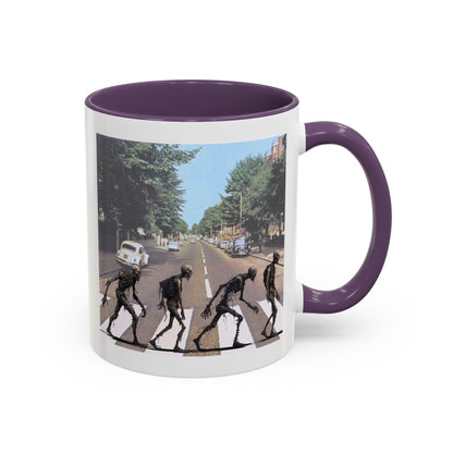 2-sided, Scabby Road White Accent Mug by CreepyCrafts.boo