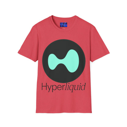 Hyperliquid Black font Unisex T-Shirt by cypherpunkgear.com