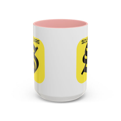 SolflareLogo White Accent Mug by cypherpunkgear.com