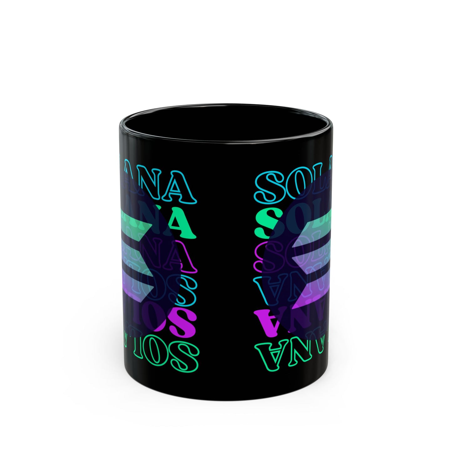 Solana, Solana, Solana (SOL) Black Mug by cypherpunkgear.com