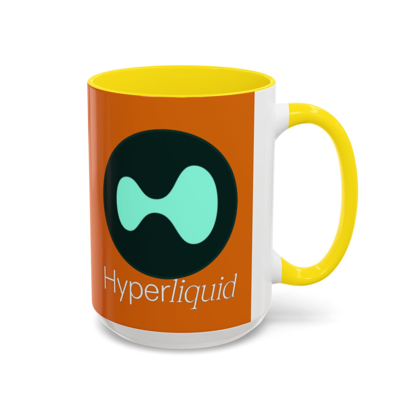 Hyperliquid White font Orange Accent Mug by cypherpunkgear.com