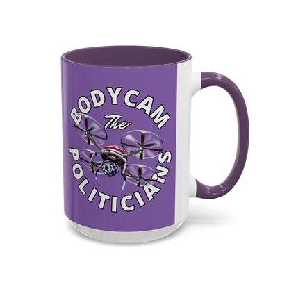 Bodycam the Politicians Drone Light Purple Accent Mug by cypherpunkgear.com