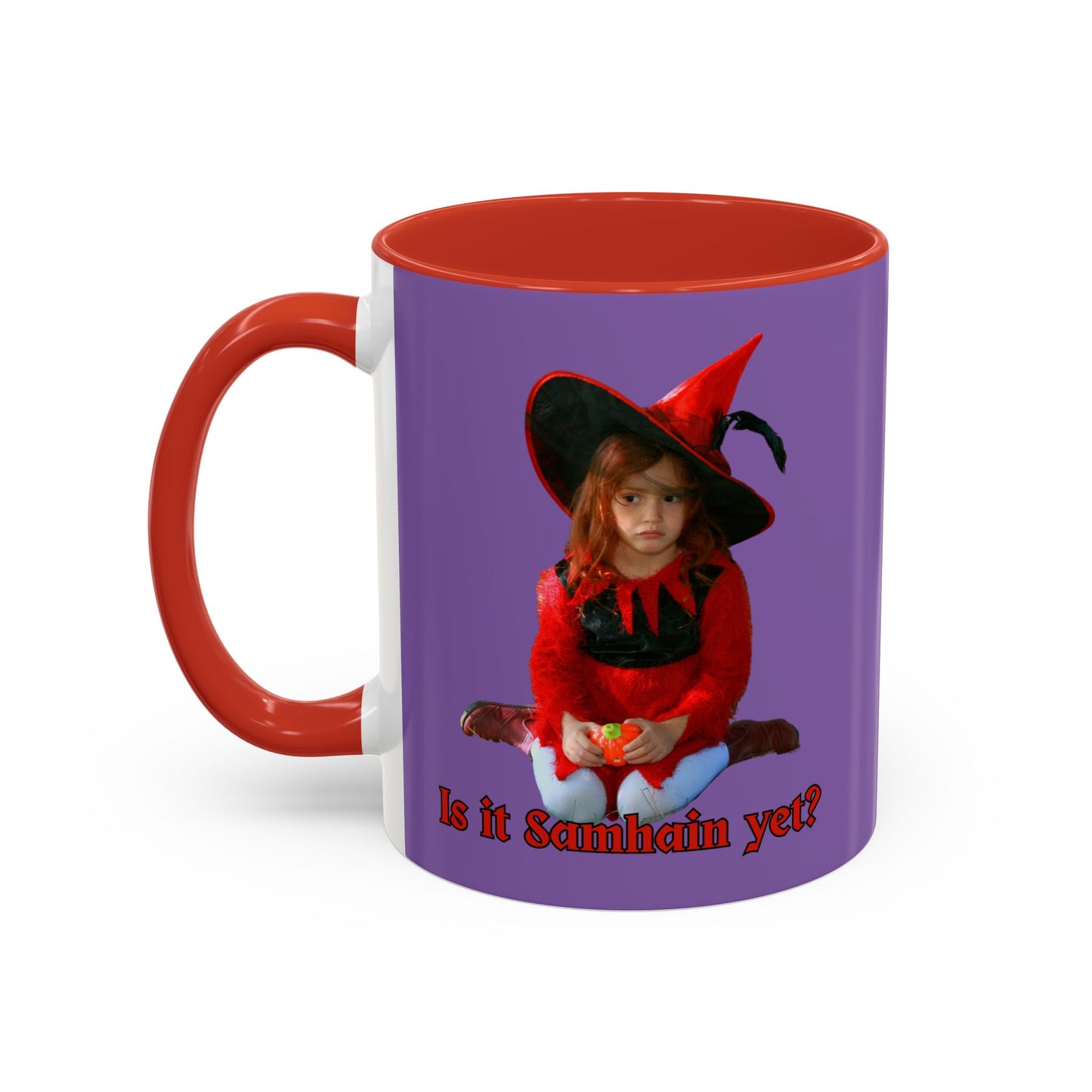 Is it Samhain yet? Light Purple Accent Mug by CreepyCrafts.boo