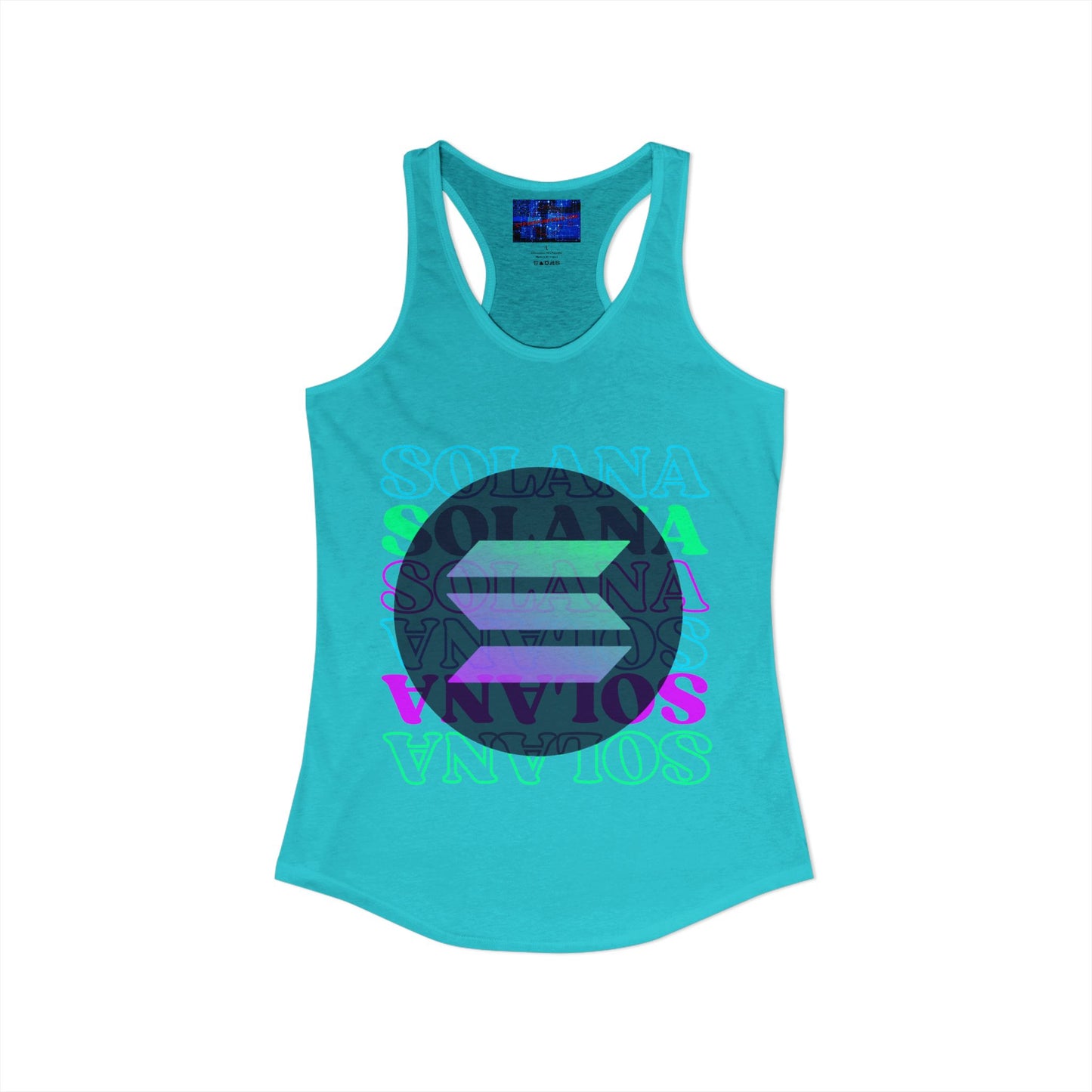 Solana, Solana, Solana (SOL) Women's Racerback Tank Top by cypherpunkgear.com