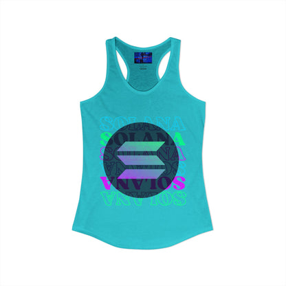 Solana, Solana, Solana (SOL) Women's Racerback Tank Top by cypherpunkgear.com