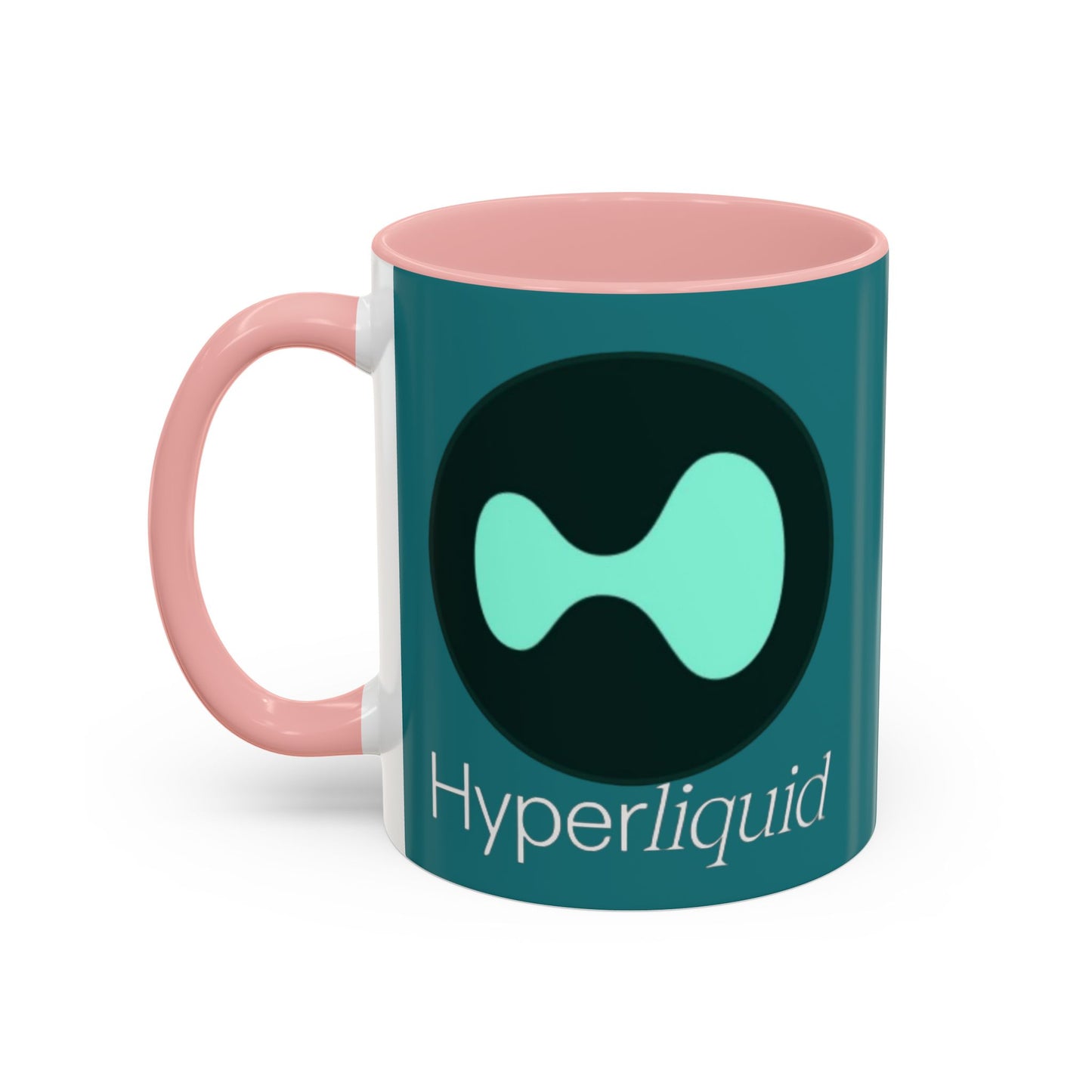 Hyperliquid White font Hyperliquid Accent Mug by cypherpunkgear.com