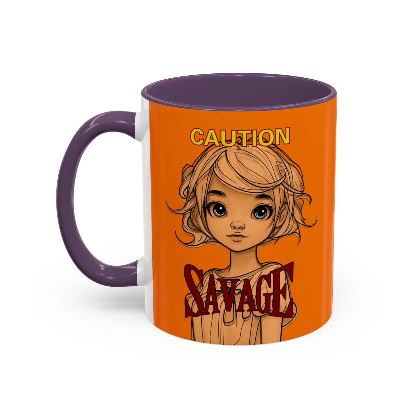 Caution, Savage Orange Accent Mug by cypherpunkgear.com