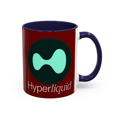 Hyperliquid White font Red Accent Mug by cypherpunkgear.com