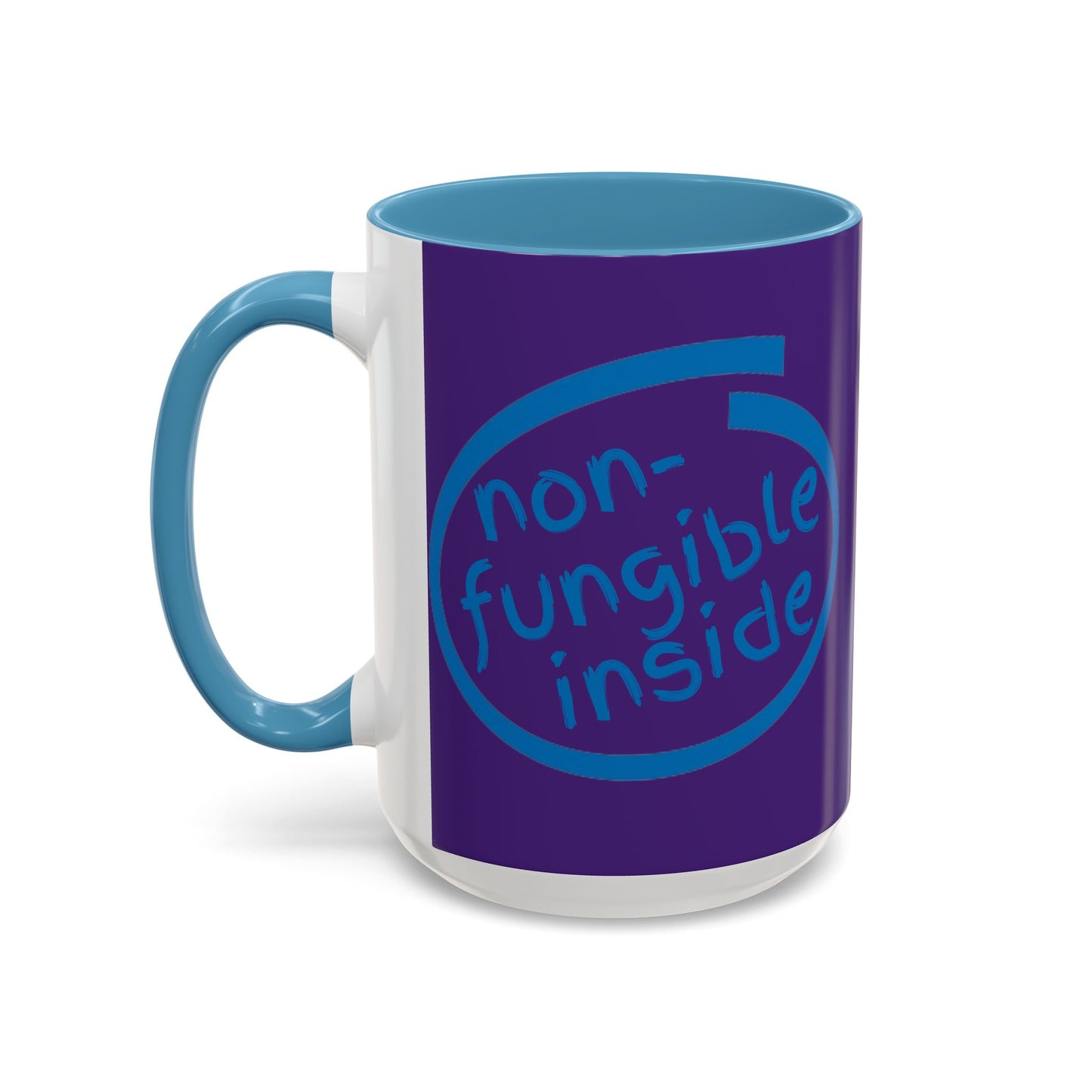 Non-Fungible Inside Purple Accent Mug by cypherpunkgear.com