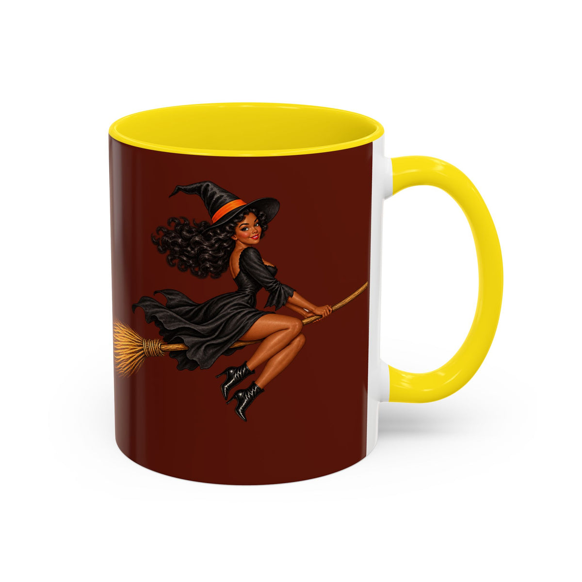 Velvet Vex Brown Accent Mug by CreepyCrafts.boo