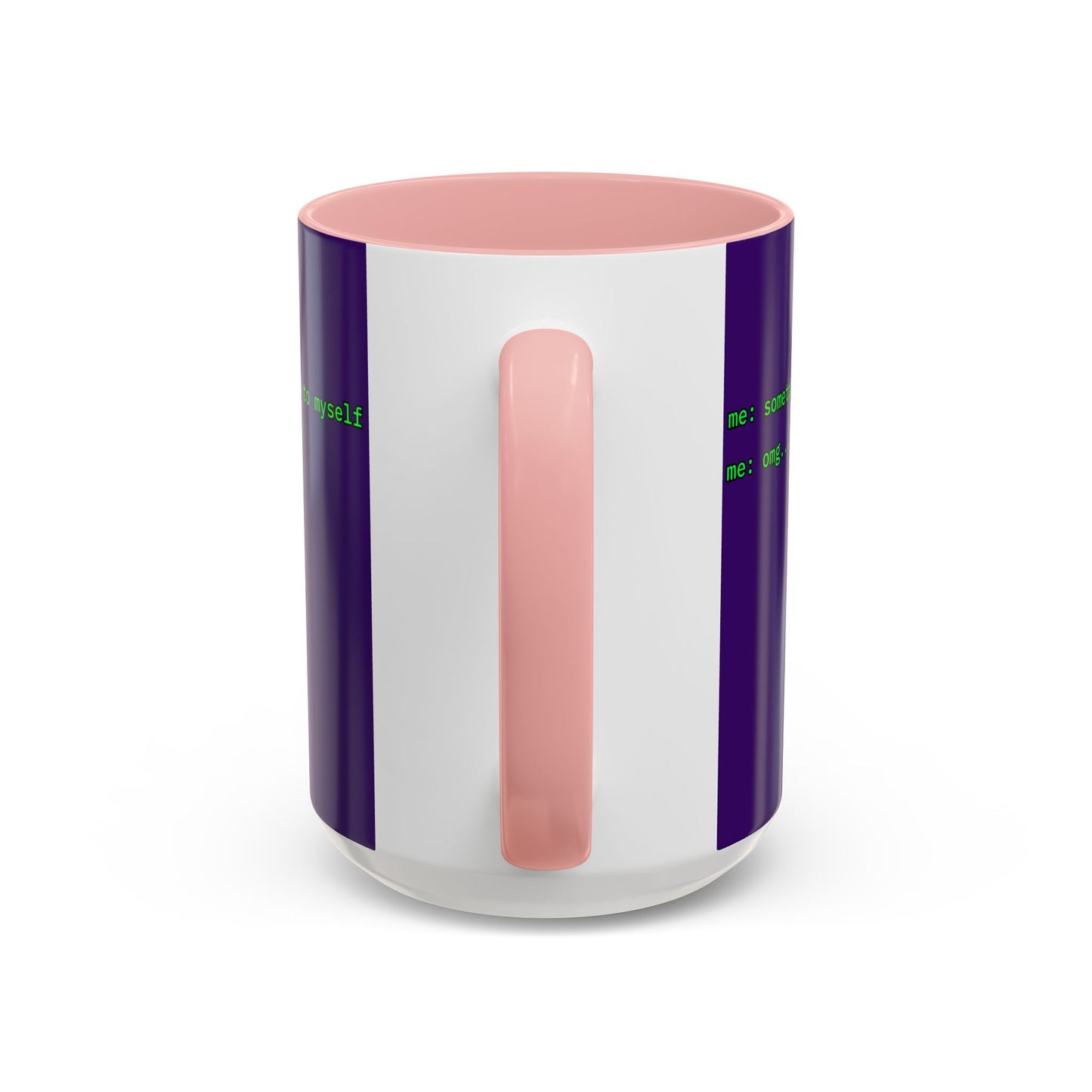 Sometimes I talk to myself - me: omg...same Purple Accent Mug by cypherpunkgear.com