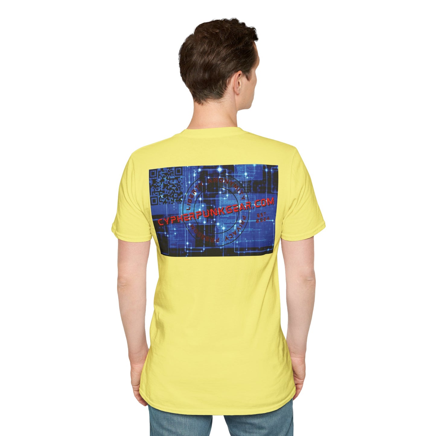 2-sided, cypherpunkgear.com logo Light colors Unisex T-Shirt by cypherpunkgear.com