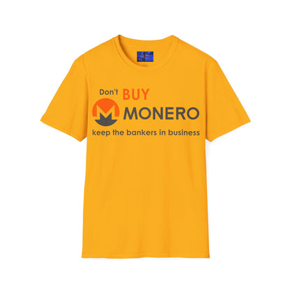 Don't buy Monero (XMR) Light colors Unisex T-Shirt by cypherpunkgear.com