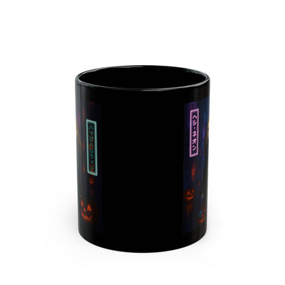 Hethyr Neon Black Mug by CreepyCrafts.boo