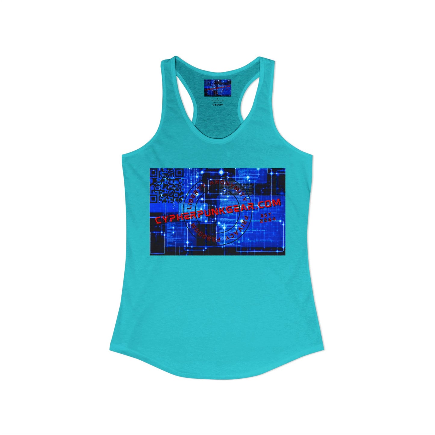 Cypherpunkgear.com logo Women's Racerback Tank Top by cypherpunkgear.com