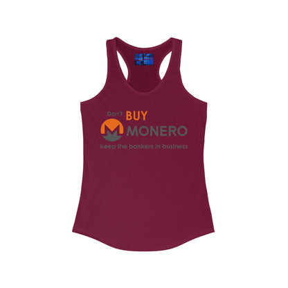 Don't buy Monero (XMR) Women's Racerback Tank Top by cypherpunkgear.com
