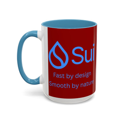 SUI Red Accent Mug by cypherpunkgear.com