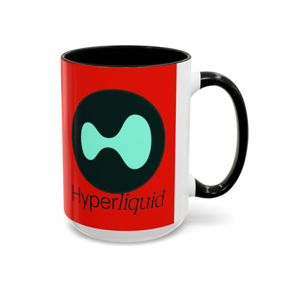 Hyperliquid Black font Red Accent Mug by cypherpunkgear.com