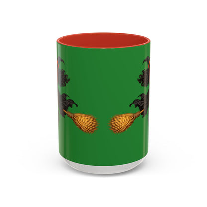 Velvet Vex Green Accent Mug by CreepyCrafts.boo