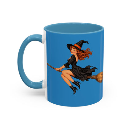 Hazel Hex Blue Accent Mug by CreepyCrafts.boo